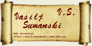 Vasilj Šumanski vizit kartica